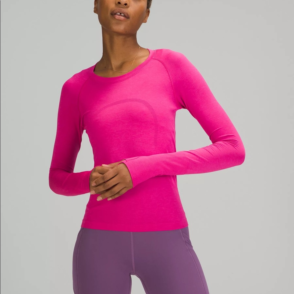 sonic pink swiftly tech long sleeve 2.0 race length